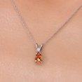 thumbnail image 3 of Gem Stone King 14K White Gold Ecstasy Mystic Topaz and White Diamond Pendant Necklace for Women | 0.87 Cttw | Gemstone November Birthstone | Pear Shape 7X5MM | With 18 inch Chain, 3 of 6