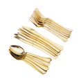 thumbnail image 4 of Paquete De 18 Kits De Cubiertos De Plástico, Cubiertos Desechables , Combo , Cubiertos Desechables, Cubiertos De Cristal dorado, 4 of 7