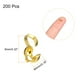 thumbnail image 2 of 200Pcs Cubiertas de nudos de puntas de cuentas abiertas, extremos de calotte de metal con pliegue (4mm/0.16 pulgadas, dorado), 2 of 6