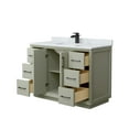 thumbnail image 6 of Wyndham Collection Wcf414148s-Nat-Unsmxx Strada 48" Free Standing Single Basin Vanity Set, 6 of 7
