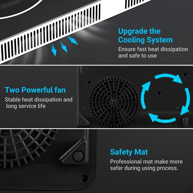 Aobosi Electric Double Induction Cooktop 1800W Portable Ultrathin with  Sensor Touch, 10 Temperature 9 Power Settings 4 Hour Timer, Over-heating  Protection u0026 Child Safety Lock for Kitchen Garden Office - Walmart.com