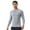 Grey, variant on CawBing Men's Long Sleeve Compression Shirt Quick Dry Breathable Running Workout T Shirt Stretchy Tight Sports Top, Side Breathable Patchwork S-2XL