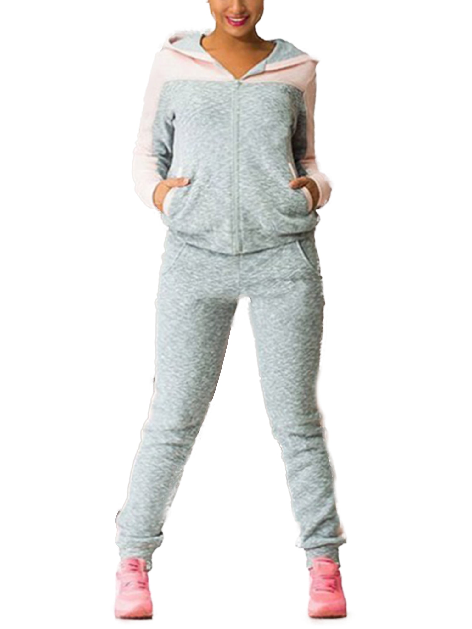 Details about   2Pcs Womens Tracksuit Casual Sweatshirt Sweatpants Set Pullover Sport Gym Suits 
