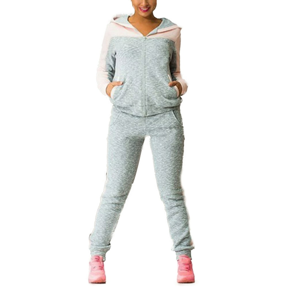womens zip hoodie tracksuit