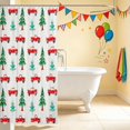 thumbnail image 3 of Erosebridal Christmas Truck Shower Curtain 72Wx84L, Christmas Tree Bathroom Shower Curtain, White Tree, 3 of 5