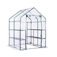 thumbnail image 6 of Heavy Duty 6-Tier Walk-In Greenhouse for Outdoor/Indoor Use – 12 Shelves, Sturdy PE Cover, Mesh Door & Screen Windows – Ideal for Flowers, Herbs, Seedlings, Vegetables – Transparent Color, 6 of 12