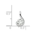 thumbnail image 2 of FB Jewels Sterling Silver Rhodium Plated CZ Pendant, 2 of 2