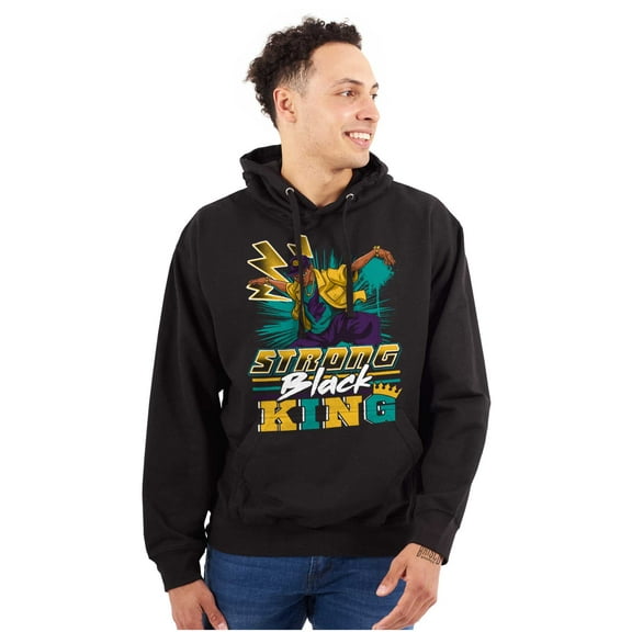 Urban Streetwear Strong Black King Hoodie Hooded Sweatshirt Men Brisco Brands S