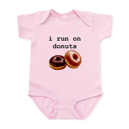 

CafePress - I Run On Donuts Infant Bodysuit - Baby Light Bodysuit Size Newborn - 24 Months