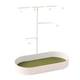 thumbnail image 2 of Soporte onizador con bandeja Soporte para colgar Torre Estante de exhibición Bandeja de almacenamiento de llaves para pendientes Misceláneas Almohadilla de cuero PU blanco Hugo Soporte organizador de joyas, 2 of 8