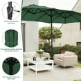 thumbnail image 5 of Autlaycil 15' Pool Patio Umbrella and Umbrella Base,Extra Large Umbrella with Crank, for Outdoor, Market, Beach, Garden, Yard, Party, Green, 5 of 7