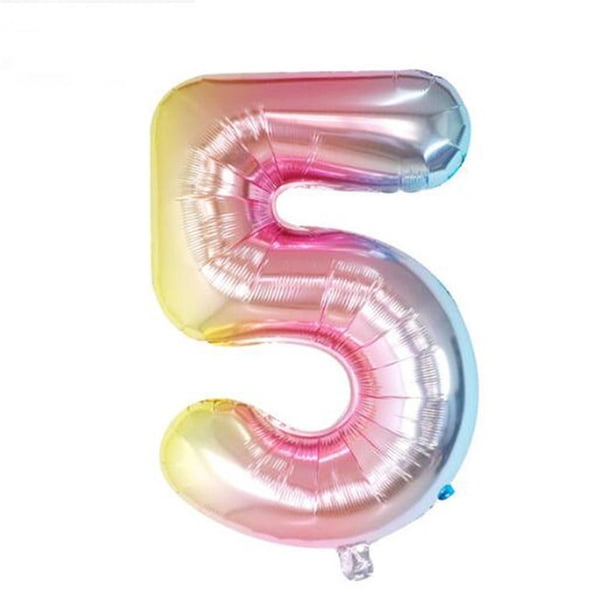 Advancent Números Globo Esférico de cumpleaños Suministros para fiestas Decoraciones de boda Adorno maravilloso Artículos para el hogar para Kits de decoración para fiestas rampa de gradiente5 Advancent HA053380-06