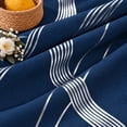 thumbnail image 5 of 100% Blackout Curtains Silver Waves Lines Grommet Thermal Insulated Curtains for Living Room Bedroom Patio Door,NavyBlue,W37 x L84 inch (4 Panels), 5 of 8