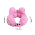 thumbnail image 3 of Press - to - Inflate Inflatable U - Shaped Neck Pillow, Portable Waterproof Travel Support Cushion, Firm Breathable Cozy PVC Material for Travel Office Rest,Pink, 3 of 6