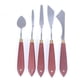 thumbnail image 1 of Billuyoard Espátula mezcladora de pintura de acero inoxidable resistente con mango de madera, espátula artística, paleta alisadora, rebanador, Herramientas y accesorios para hornear 5 piezas estilo A, 1 of 6