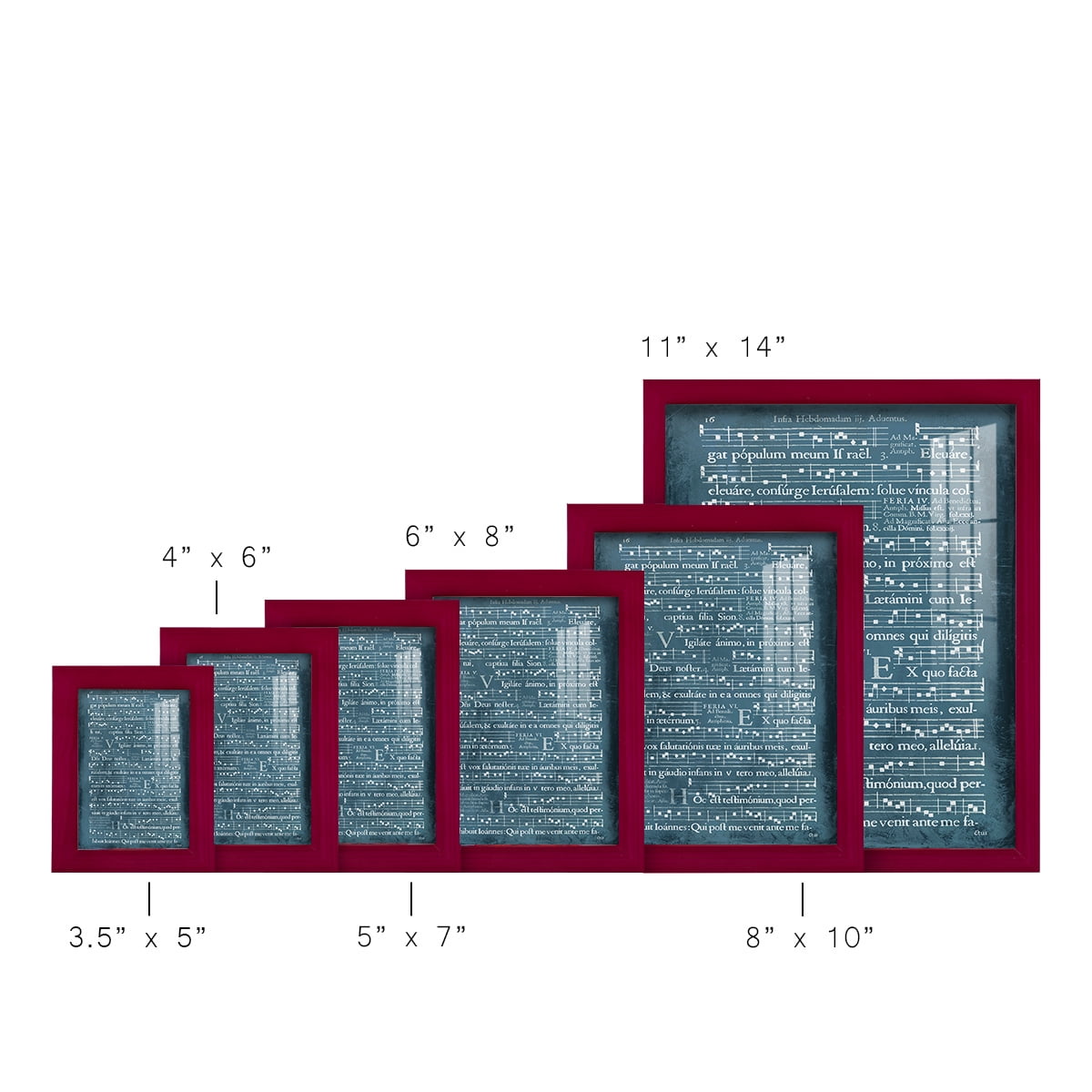 Graphic Songbook I -Framed Print w/glass-Cherry Red