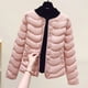 thumbnail image 3 of Chaqueta interior cálida y ligera de algodón acolchado pequeño para mujer, chaqueta corta de algodón con cuello redondo para otoño e invierno, chaqueta exterior pequeña de algodón acolchado, 3 of 6
