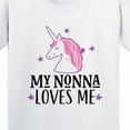 thumbnail image 4 of Inktastic My Nonna Loves Me Unicorn Youth T-Shirt, 4 of 5