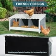 thumbnail image 4 of PETSFIT Triple Chicken Nesting Box, Chicken Coop Accessories with PVC Roofing, Versatile Use Wood Nesting Boxes for Hens, Easy to Assemble, 4 of 9