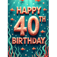 thumbnail image 3 of Gorgeous Golden Happy 40th Birthday Banner Background Backdrop Party Supplies Decors Photography Props for Birthday Parties Celebrations Events and Photo Shoots, 3 of 7