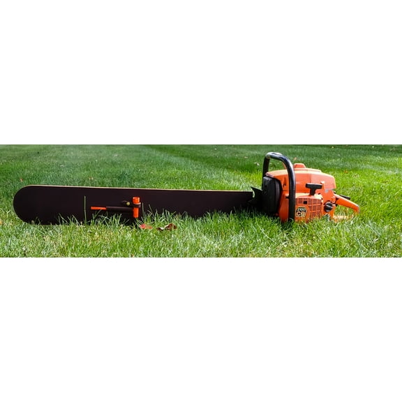 LEATHER CHAINSAW BAR COVER SCABBARD WITH WRENCH HOLDER 36"