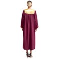 thumbnail image 2 of Raenseen Robe de Chorale Unisexe de Luxe à Col en V à Manches Longues Robe de Doctorat Costume de Juge Robe de Collation des Grades Bourgogne P, 2 of 7