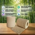 thumbnail image 3 of BOONBOO Toilet Paper | 100% Bamboo | Unbleached 4 Rolls | 3-Ply 180 Sheets | Sustainable & Renewable | Plastic-Free & Tree-Free, 3 of 5