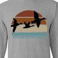 thumbnail image 4 of Inktastic Duck Hunting Retro Sunset Hunter Long Sleeve T-Shirt, 4 of 5