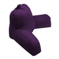 thumbnail image 2 of Deluxe Comfort Microsuede Porter Bedrest Lounge Pillow ? Airy Soft Microbeads ? Perfect For Bed and Dorm Rooms ? Wear Resistant Soft Microsuede ? Bed Rest Pillow, Purple, 2 of 2