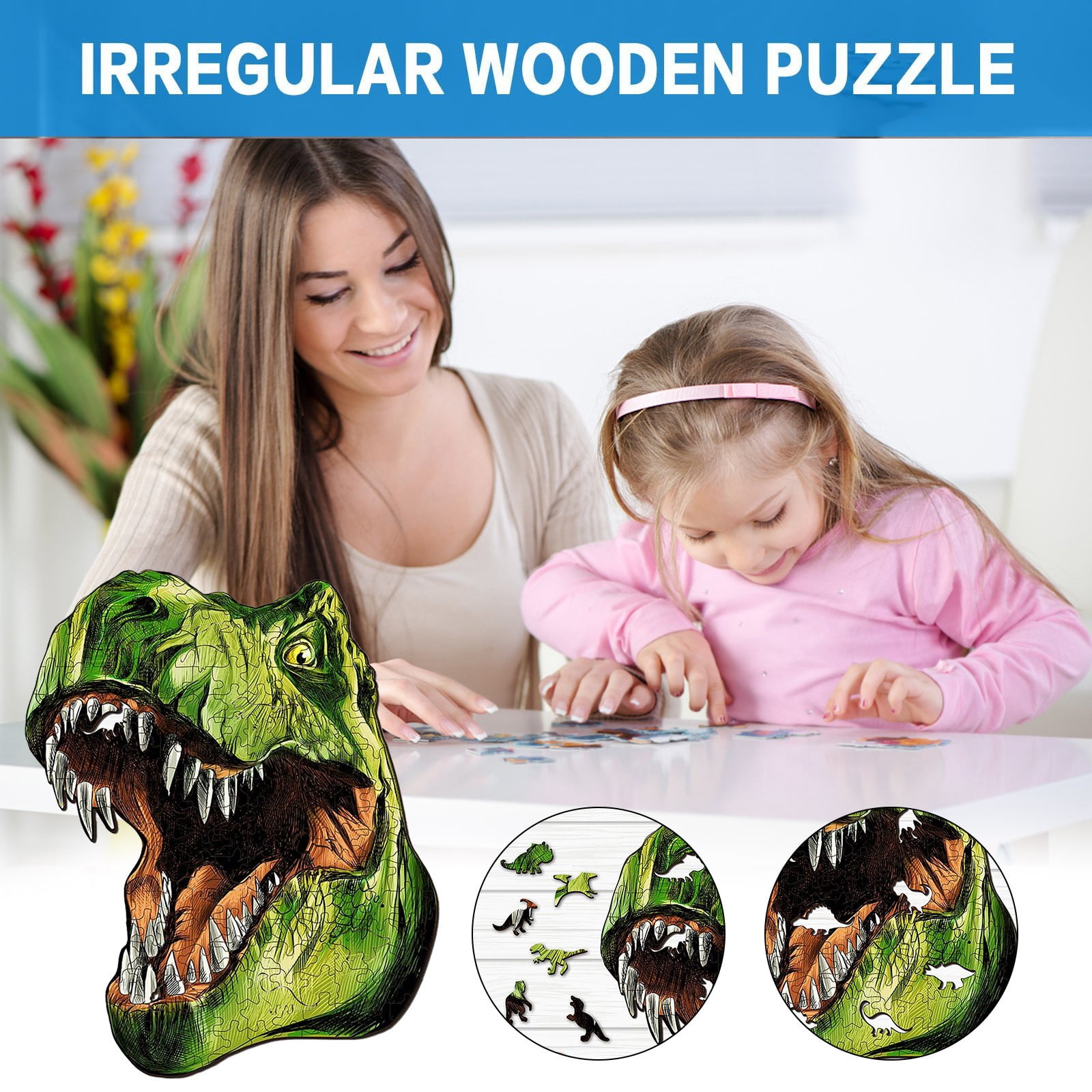 Details about   Wooden Jigsaw Puzzles Unique Animal Shape Jigsaw Pieces Creative Toy Home Decors 