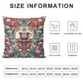 thumbnail image 5 of Leisuo Farmhouse Pillow Covers Orange Red Chinoiserie Floral Blue And White Porcelain Vase Throw Pillow Covers Decorative Home Decor Square Cushion Cases Accent Pillow for Couch Sofa Living Room, 5 of 5