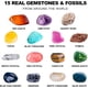 thumbnail image 4 of Kit de excavación de gemas, kit de ciencia de juguetes de bricolaje - Excave 15 piedras preciosas únicas reales, rocas, excave regalos únicos, arqueología - Los mejores regalos para niños y niñas Jugu, 4 of 5