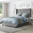 thumbnail image 4 of Fairfield King Bed with Tufted and Winged Headboard, 4 of 9