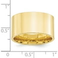 thumbnail image 3 of 10K Yellow Gold 10Ky 12mm Standard Flat Comfort Fit Band Size 5 Made In United States 1flc120-5, 3 of 5