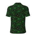 thumbnail image 4 of Rocae Green Bright Web with Spiders for Men's Short Sleeve Polo Shirt, Quick Drying Performance Moisture Wicking Sports Men's Golf Shirt 3X-Large, 4 of 9