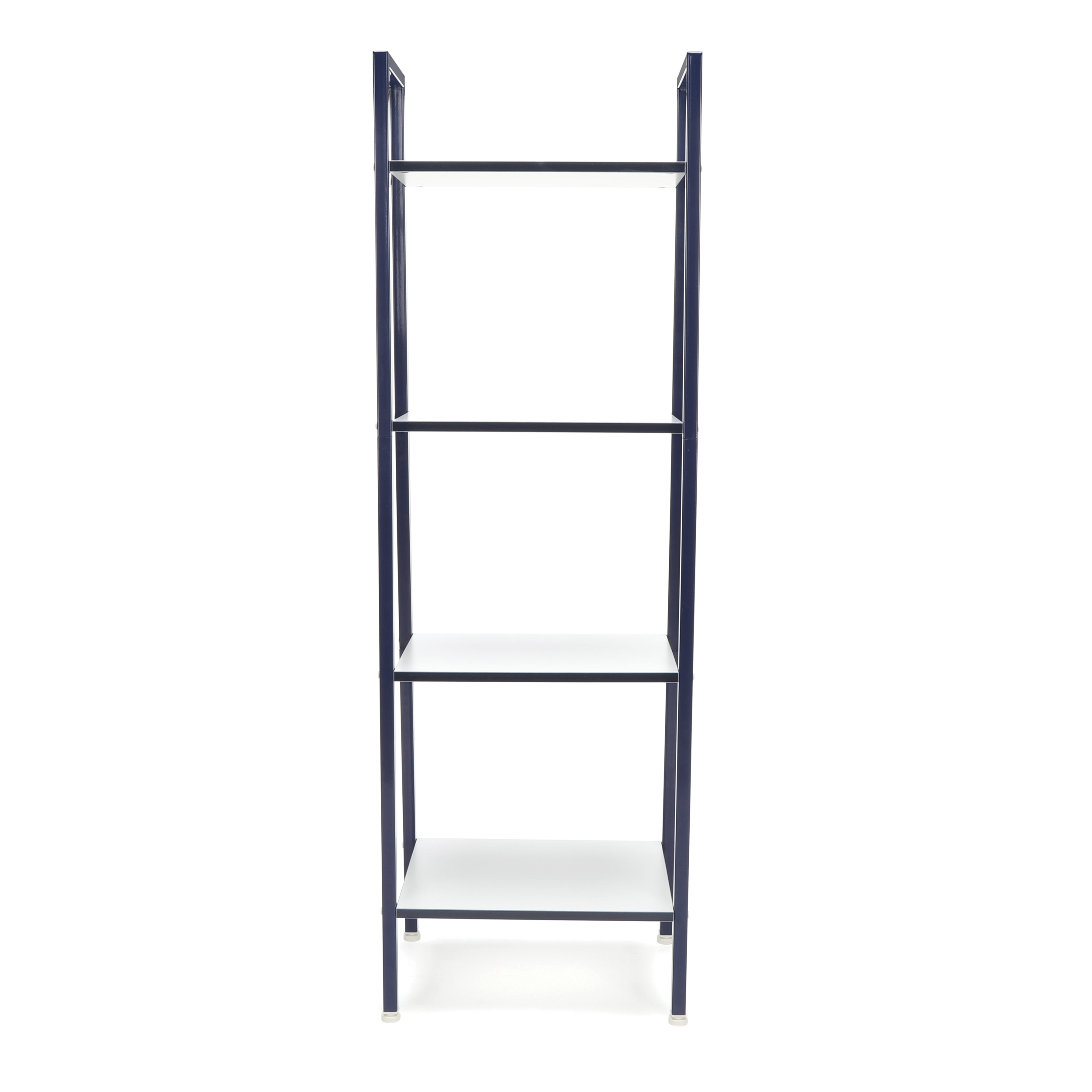 OFM ESS-1045 4-Shelf Free Standing Ladder Bookshelf with Blue Frame