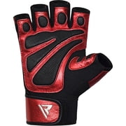 RDX Weight Lifting Gloves Gym Wrist Support Cow Hide Leather Fitness Exercise Bodybuilding Training