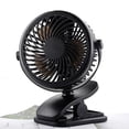 thumbnail image 3 of Mini ventilador con clip Clip ventilador fuerte viento ventilador USB silencioso bajo ruido para dormitorio de oficina dormitorio cocina dormitorio - Negro Fanmusic Mini ventilador con clip, 3 of 7