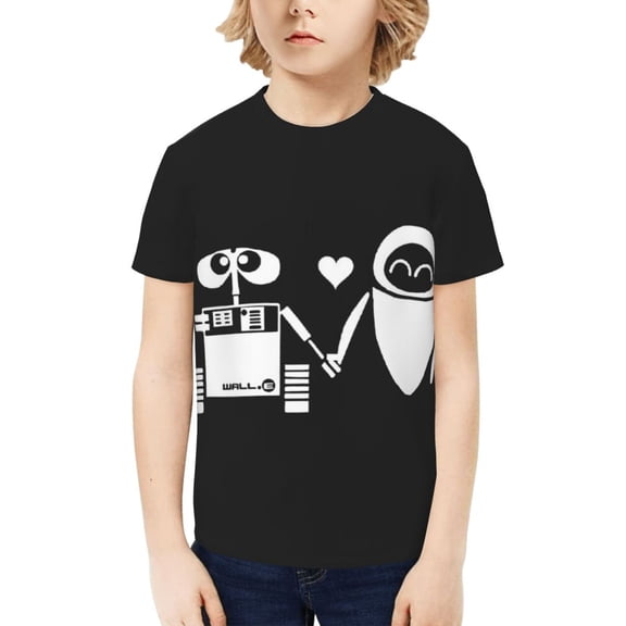 Wall-E T-Shirt for Boys Girls Youth, 3D Printed Graphic T-Shirts Short Sleeve Summer Casual Tee Shirts for Kids