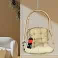 thumbnail image 3 of S-HOME Swing Egg Chair with Stand Indoor Outdoor Wicker Rattan Patio Basket Hanging Chair with Cushion and Pillow Set, 3 of 7