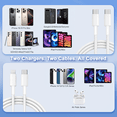 thumbnail image 5 of Diyanisly 2‑Pack 20W USB Type‑C Wall Fast Charger Block, 6FT Dual‑Style Charging Cables, Compatible with iPhone 17/16/15/14/13/12/11, 5 of 7