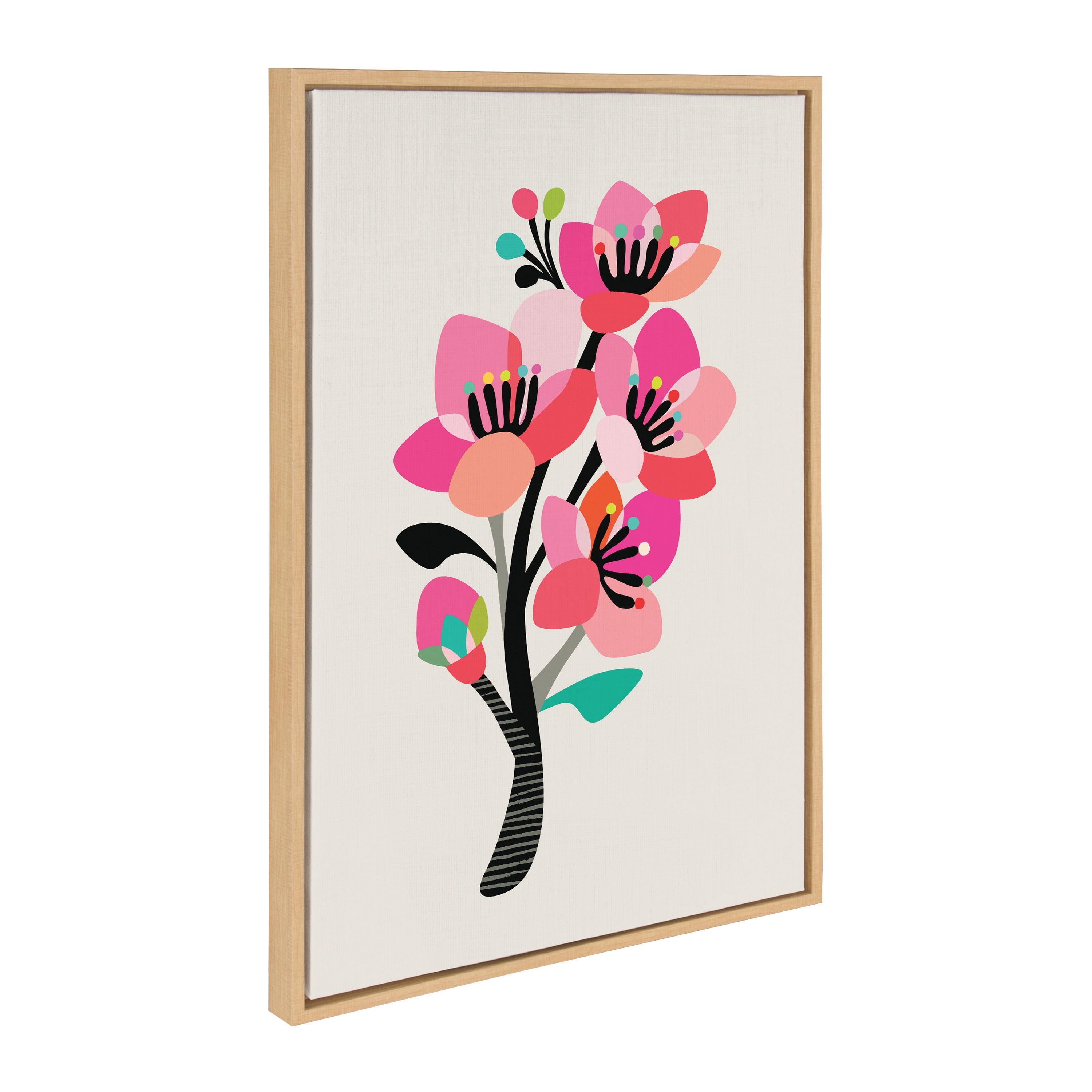 Kate and Laurel Words, Black Framed Canvas Art Print, 23 x 33