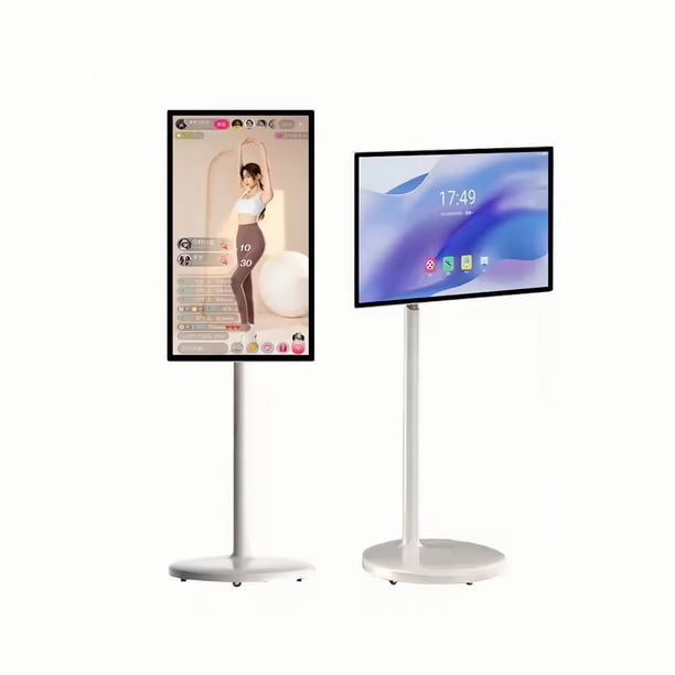 32" Inch Mobile Smart Display, 1080 x 1920 IPS Rotating Smart Screen ...