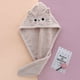 thumbnail image 1 of Gorro para secar el cabello con orejas de gato de dibujos animados, mascarilla facial desmaquillante, toalla seca absorbente de vellón coral, 1 of 4