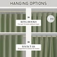 thumbnail image 3 of Sage Green Pinch Pleated Blackout Curtains with Hooks - 144 inches Extra Long Room Darkening Thermal Insulated Window Curtain Panels for High Ceiling Living Room 2 Panel 40" Wx144 L, 3 of 7
