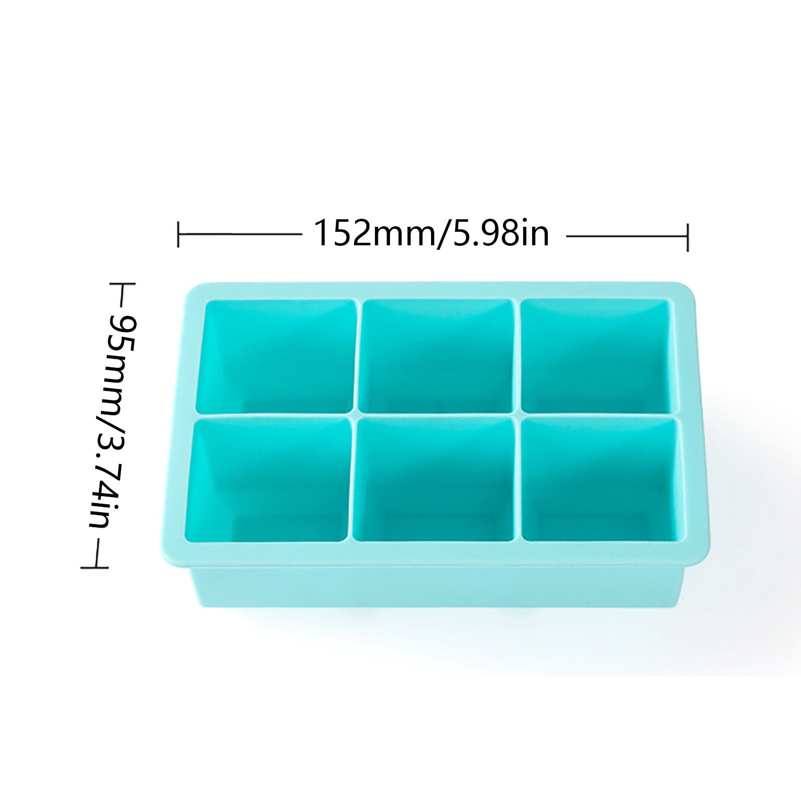 Seyotauo Ice Tray, Flexible BPA-Free Silicone Mold, Reusable Ice Block Maker with Easy Release, Odorless Container for Freezer, Fridge, Kitchen, Cocktail and Party Use