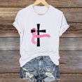 thumbnail image 2 of Blusas de Manga Corta para las Mujeres Divertida Impresión Cuello Redondo Camiseta Vintage, Blusas de Primavera para las Mujeres, 2 of 4