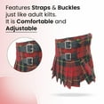 thumbnail image 5 of Clan Wallace Red Tartan Kilt for Kids, 100% Acrylic Tartan Kilt of Childrens, Traditional Scottish Black and Red Kilt for Boys and Girls. (Clan Wallace, 29"-32" W X 19" L 10-11 Years), 5 of 5