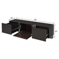thumbnail image 7 of Bowery Hill Modern Rectangular Wood TV Stand with Drop-Down Door in Dark Walnut, 7 of 7