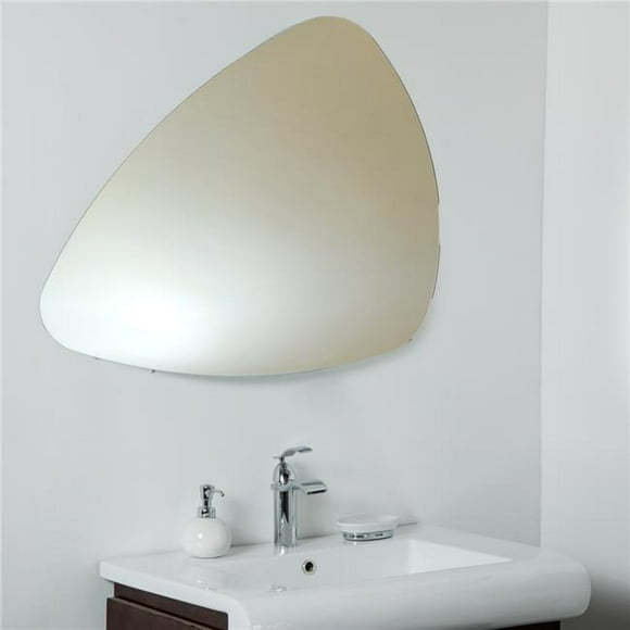 Decor Wonderland SSM055 27.5 x 33.5 in. Ashley Triangle Frameless Bathroom Vanity Mirror